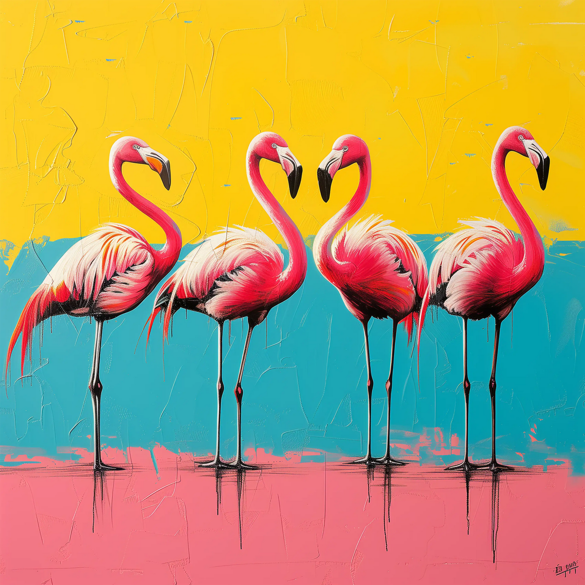 Group of Flamingos