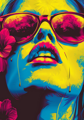 Pop Art-Style Woman With Sunglasses #2