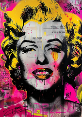 Pop Art-Style Marilyn Monroe Smiling