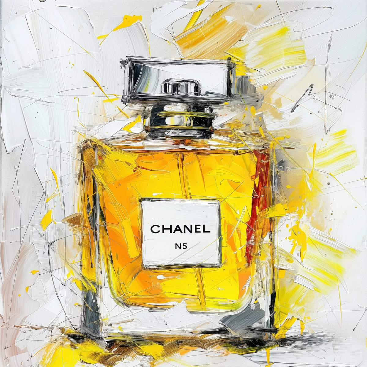 Pop Art-Style Chanel Perfume Bottle