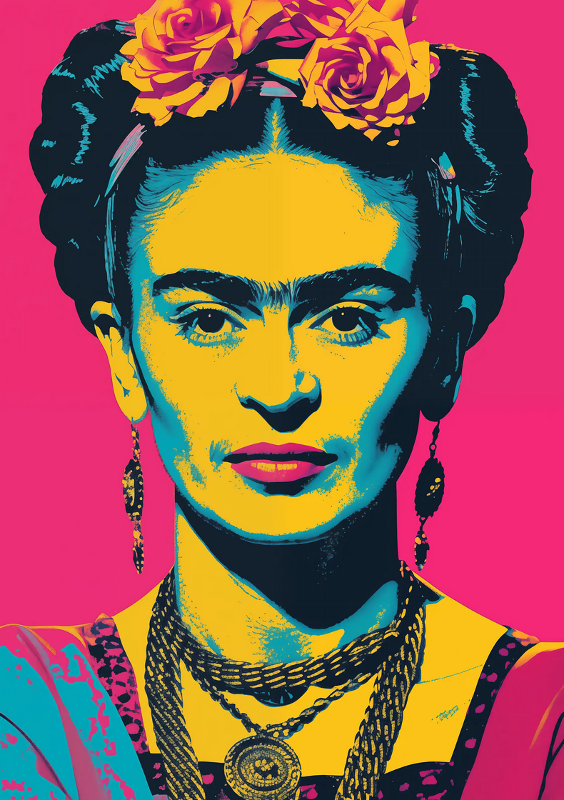 Pop Art-Style Frida Kahlo