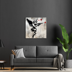 Pop Art-Style Cupid With Gun