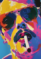 Pop Art-Style Freddie Mercury