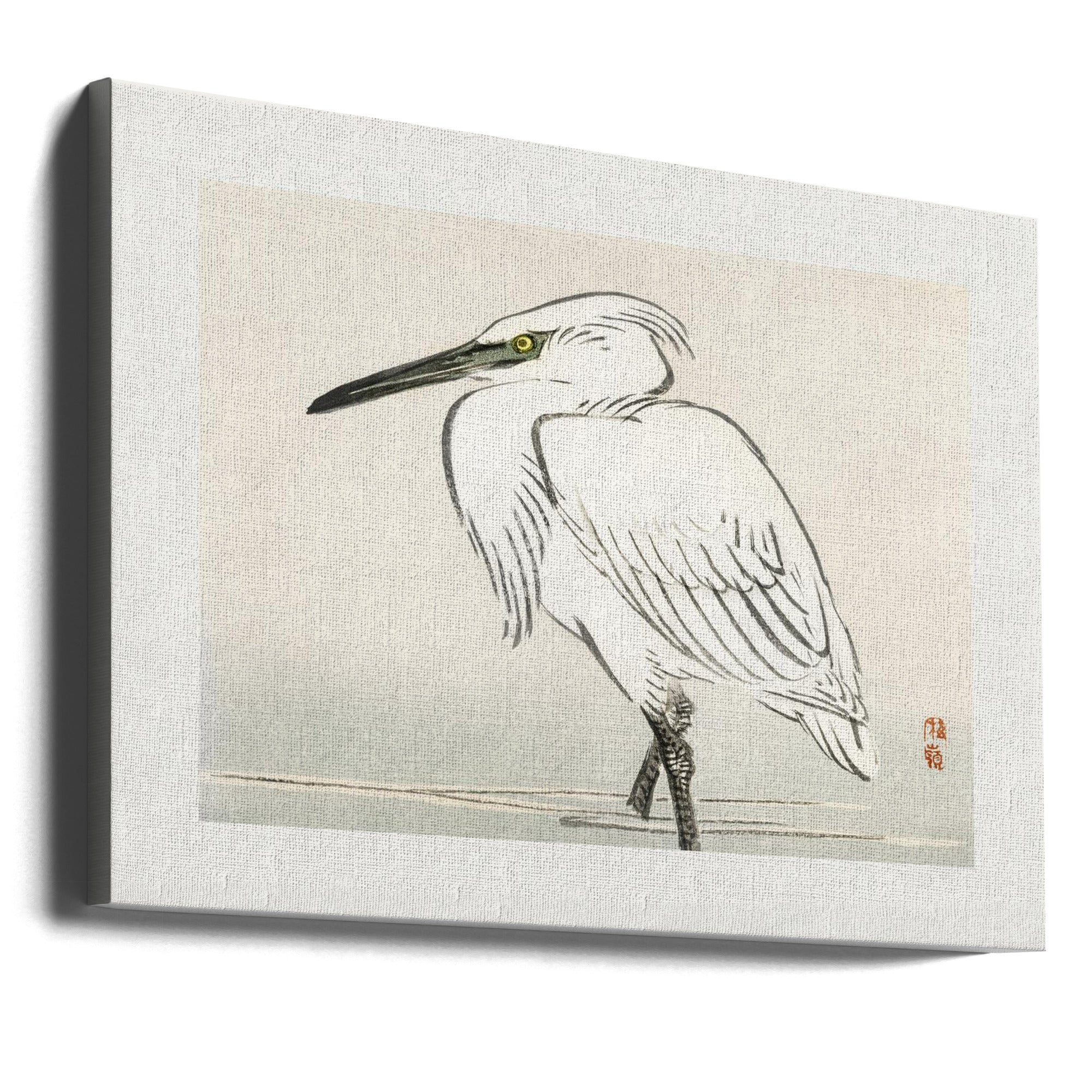 Snowy Egret by Kono Bairei