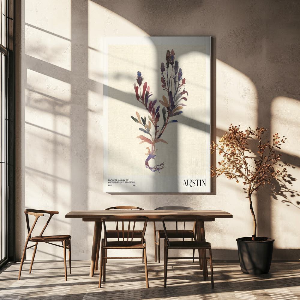 Watercolor print collection. Flower market - Austin by NKTN