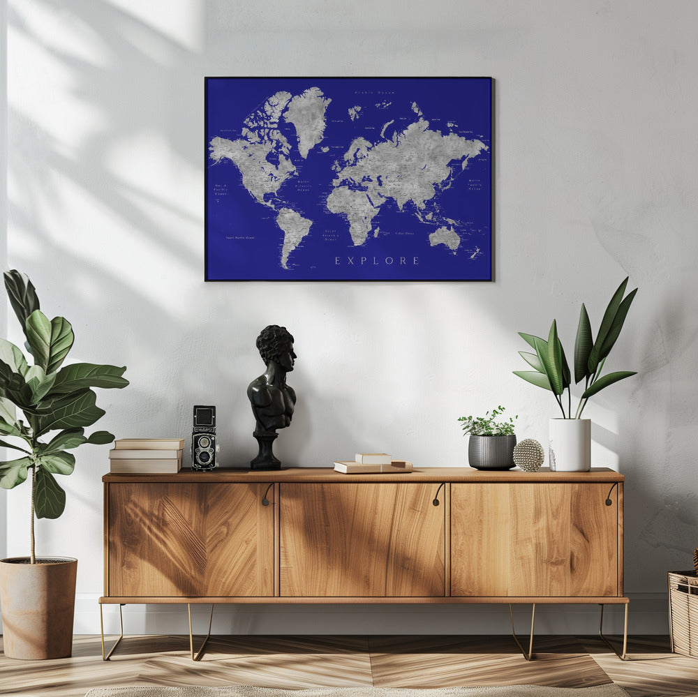 Explore world map with cities, Valrie by Rosana Laiz Blursbyai