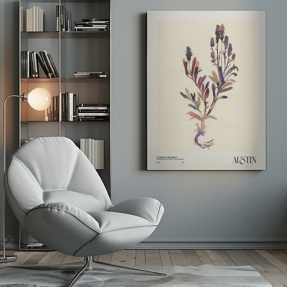 Watercolor print collection. Flower market - Austin by NKTN
