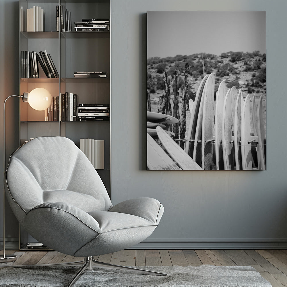 Surfboards in Black and White by Raisa Zwart