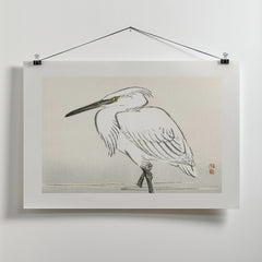 Snowy Egret by Kono Bairei