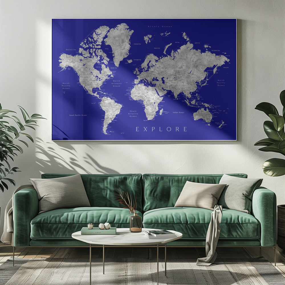 Explore world map with cities, Valrie by Rosana Laiz Blursbyai