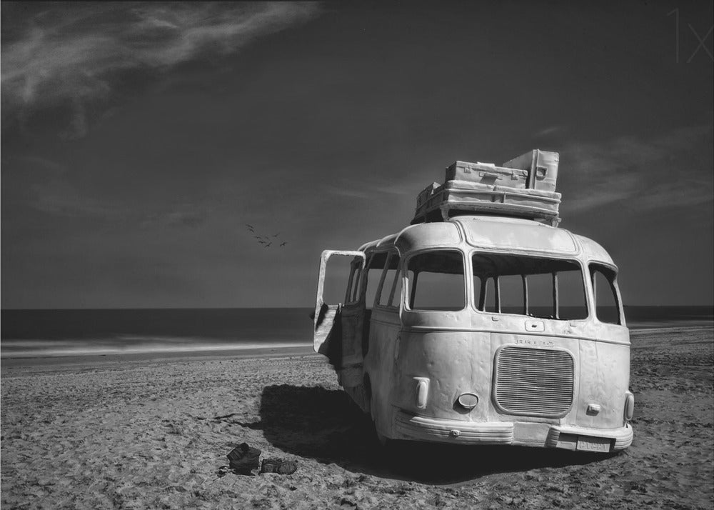 Beached Bus by Yvette Depaepe