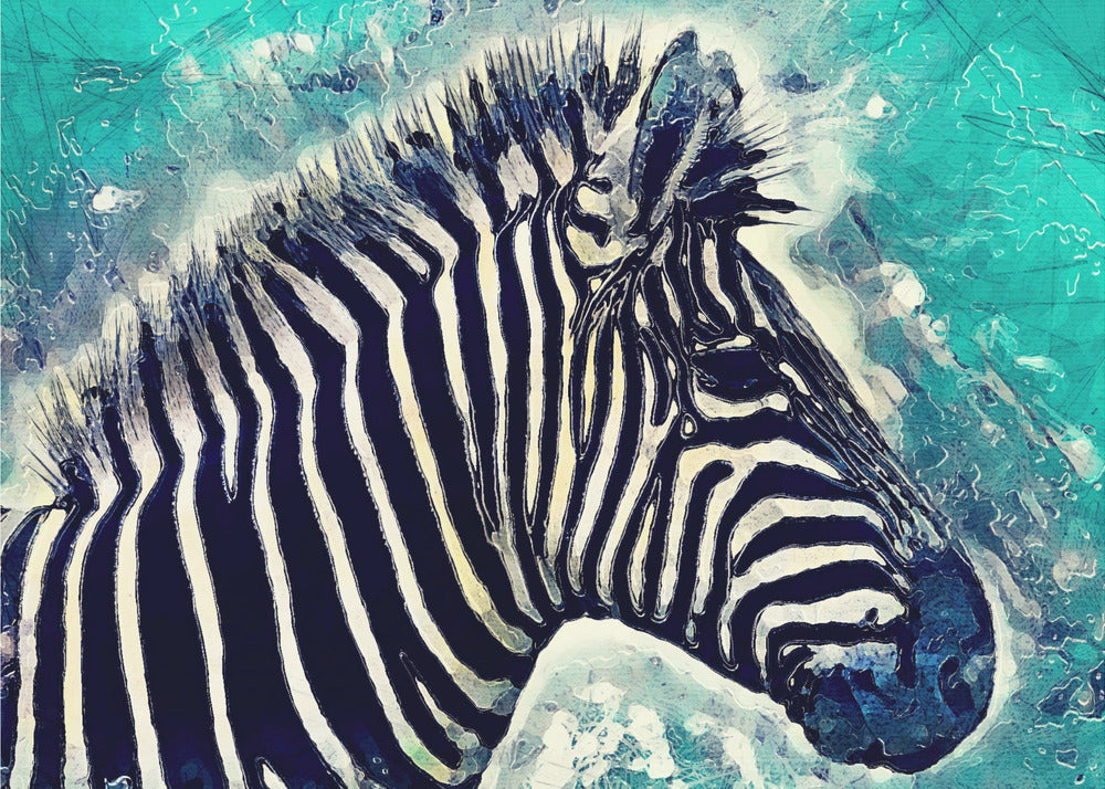 Zebra animal 1 by Justyna Jaszke