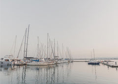 Boats at sunset in Sicily Italy by Photolovers