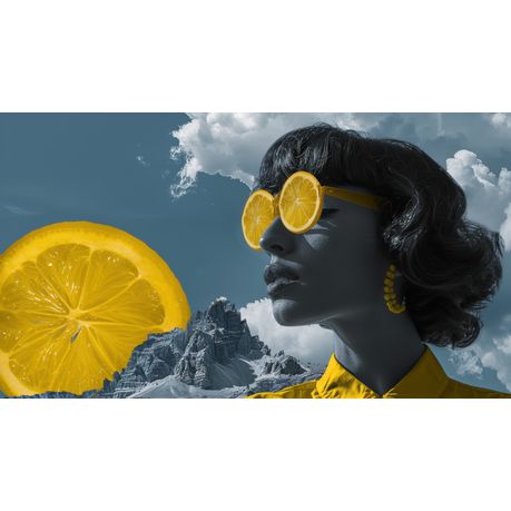 Wall Art Print - Surrealism Citrus Woman