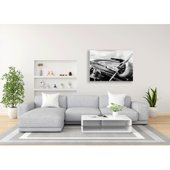 Wall Art Print - Vintage airplane engine