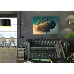 Wall Art Print - Steampunk Airship in the Clouds