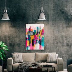 Wall Art Print - Abstract Pink City