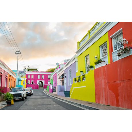 Wall Art Print- Colorful Homes in Bo-Kaap Neighborhood in Cape Town