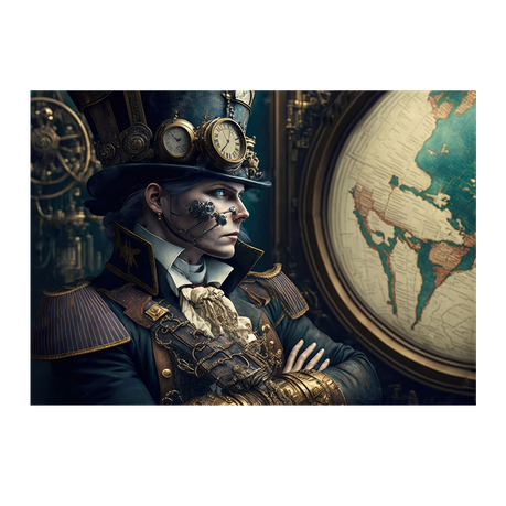 Wall Art Print - Steampunk Woman Portrait