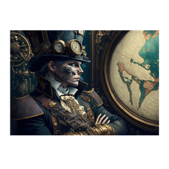 Wall Art Print - Steampunk Woman Portrait