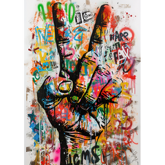 Wall Art Print- Street Art Peace Sign