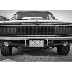 Wall Art Print- Black and white vintage car 1968