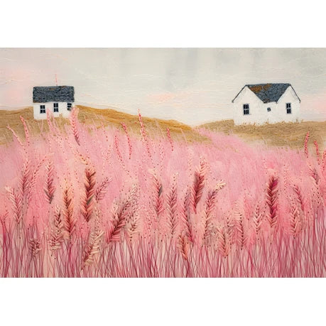 Wall Art Print - Abstract landscape wheat fields
