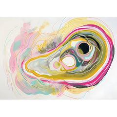 Wall Art Print - Abstract Circles of tree age horizontal