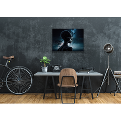 Wall Art Print - Alien looking out at AI Created Sky