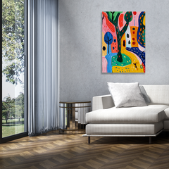 Wall Art Print - Abstract tree and houses