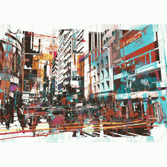 Wall Art Print - Abstract art of Cityscape