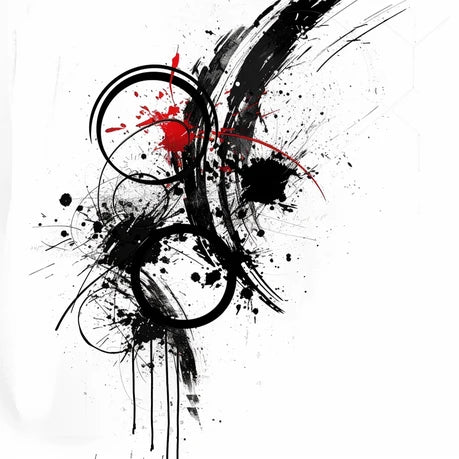 Wall Art Print- Abstract circles and lines