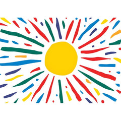 Wall Art Print - Abstract Sun Multi Coloured
