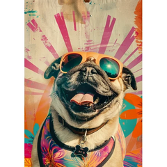 Wall Art Print - Popart Summer Dog Vibes