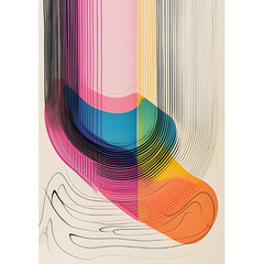 Wall Art Print - Abstract lines of colour