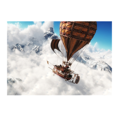 Wall Art Print - Steampunk Concept Balloon Airship