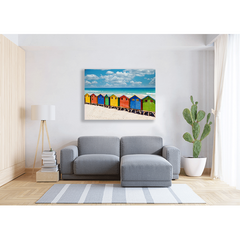 Wall Art Print - Colorful Beach House at Muizenberg beach Cape Town