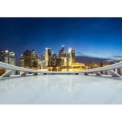 Wall Art Print - Empty Floor and Modern Cityscape