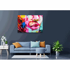 Wall Art Print - Fragment from Painted Canvas Texture