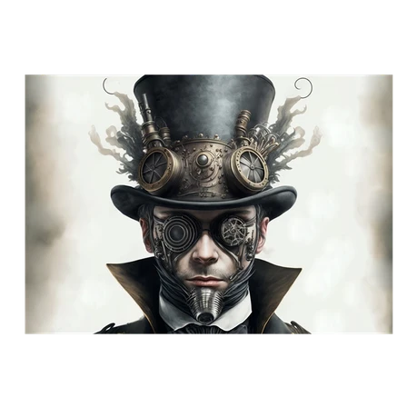 Wall Art Print - Steampunk Gentleman With Top Hat