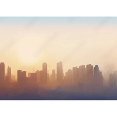 Wall Art Print - AI Illustration of Misty Cityscape