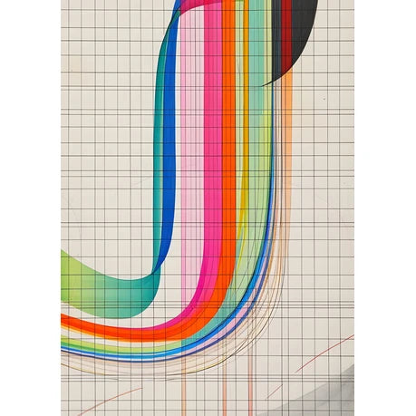Wall Art Print - Abstract Waves of Colour