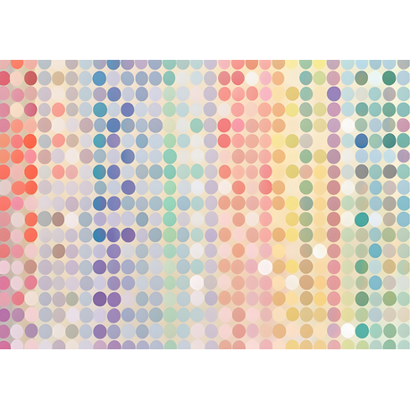 Wall Art Print- Abstract Pastel Round Colours