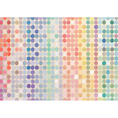 Wall Art Print- Abstract Pastel Round Colours