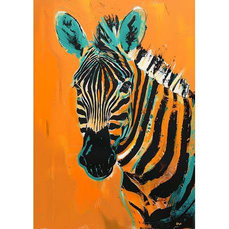 Wall Art Print- Orange stripes