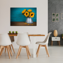Wall Art Print - Sunflowers in Metal Vase