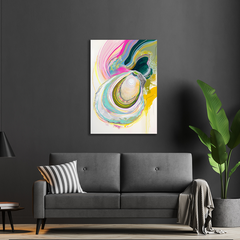 Wall Art Print - Abstract Circles of tree age vertical
