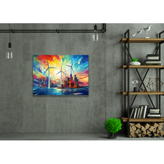 Wall Art Print - Abstract Geometric Representation of Renewable Energy