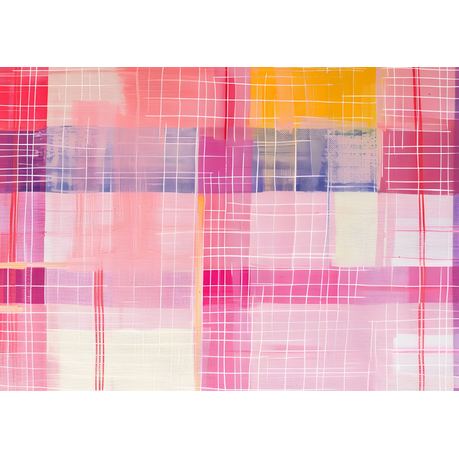 Wall Art Print - Abstract Pink And White Lines On Material Horizontal