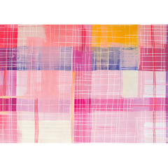Wall Art Print - Abstract Pink And White Lines On Material Horizontal